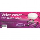 BEAUTYFOR Velor cover for salon stool, white