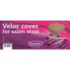 BEAUTYFOR Velor cover for salon stool, brown