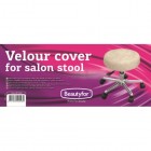 BEAUTYFOR Velor cover for salon stool, beige