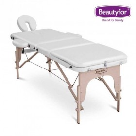 BEAUTYFOR Portable Massage Table 3-Sections, White