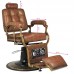 Barber Chair GABBIANO BOSS OLD LEATHER Light Brown