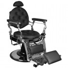 Barber Chair GABBIANO GIULIO SILVER Black