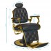 Barber Chair GABBIANO FRANCESCO GOLD black