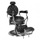 Barber Chair GABBIANO CESARE SILVER black