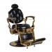 Barber Chair GABBIANO TITO GOLD Black