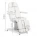 Педикюрное кресло EXPERT PODO W-16C с LED подсветкой, белое