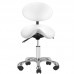 Saddle-shaped stool with oval backrest GIOVANNI 1025, White