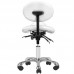 Saddle-shaped stool with oval backrest GIOVANNI 1025, White