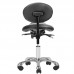 Saddle-shaped stool with oval backrest GIOVANNI 1025, Black