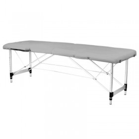 Складной массажный стол KOMFORT, 2х-секционный, серый