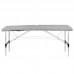 Складной массажный стол KOMFORT, 2х-секционный, серый