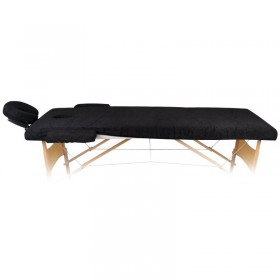 Massage bed cover with rubber, black