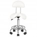 Saddle-shaped stool with backrest 6001, white