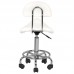 Saddle-shaped stool with backrest 6001, white