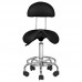 Saddle-shaped stool with backrest 6001, black