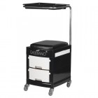 Chair-trolley for pedicure GABBIANO 16 PLUS, black-white