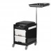 Chair-trolley for pedicure GABBIANO 16 PLUS, black-white