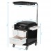 Chair-trolley for pedicure GABBIANO 16 PLUS, black-white