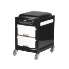 Chair-trolley for pedicure GABBIANO 16-1, black-white