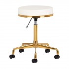 Master Stool H4 GOLD, white