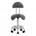 Saddle-shaped stool with backrest 6001, grey