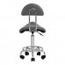 Saddle-shaped stool with backrest 6001, grey