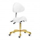 Master Stool GIOVANNI GOLD 1004, White
