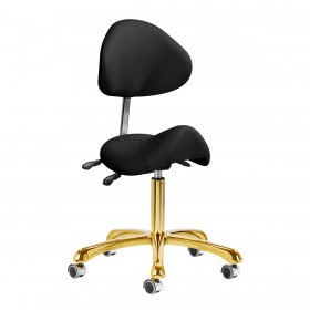 Master Stool GIOVANNI GOLD 1004, Black