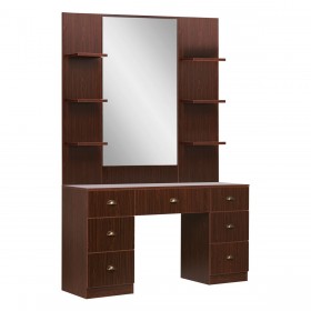 Workstation with mirror MT-1112 walnut color