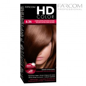 FARCOM HD COLOR Juuksevärvi komplekt 6.34-Gold Copper Dark Blonde