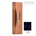 FARCOM Permanent Hair Color Cream 100ml 1.2-VIO Violet Black