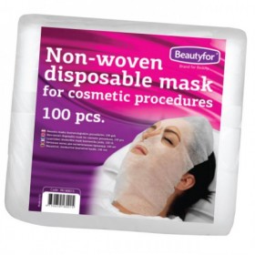 BEAUTYFOR Nonwoven mask for facial treatments 100 pcs.