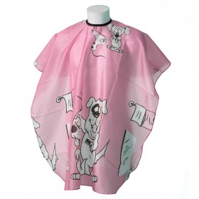 Cutting cape for kids Doggy Pink 95x120mm