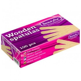 BEAUTYFOR Disposable wooden waxing spatulas 100 pcs.