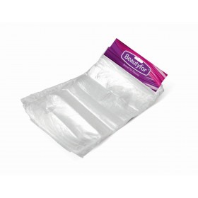 BEAUTYFOR Disposable plastic gloves for paraffin wax procedurs 50 pcs. 