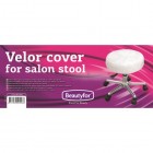 BEAUTYFOR Velor cover for salon stool, white