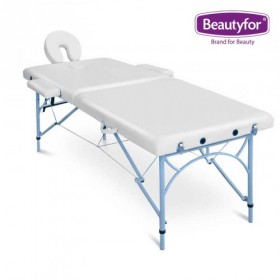 BEAUTYFOR Portable Aluminium Massage Bed, White