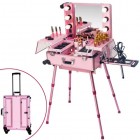 BEAUTYFOR Portable illuminated make up station KC-210, pink