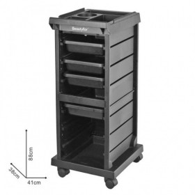 BEAUTYFOR Hairdresing Trolley T-100X, black