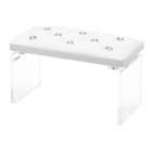 Maniküüri käetugi MOMO DIAMOND VELVET, valge