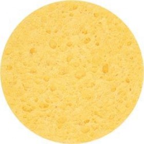 Спонжик для снятия макияжа 2 шт., Ø 80 mm,  желтый 