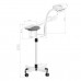 Facial steamer GIOVANNI with  magnifying LED lamp D-21 white